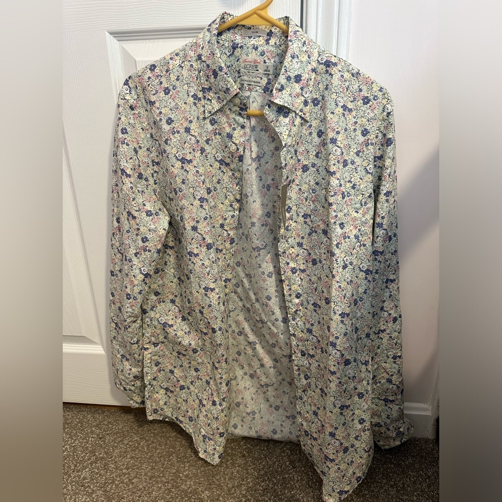 Jcrew flower patterned shirt slim fit